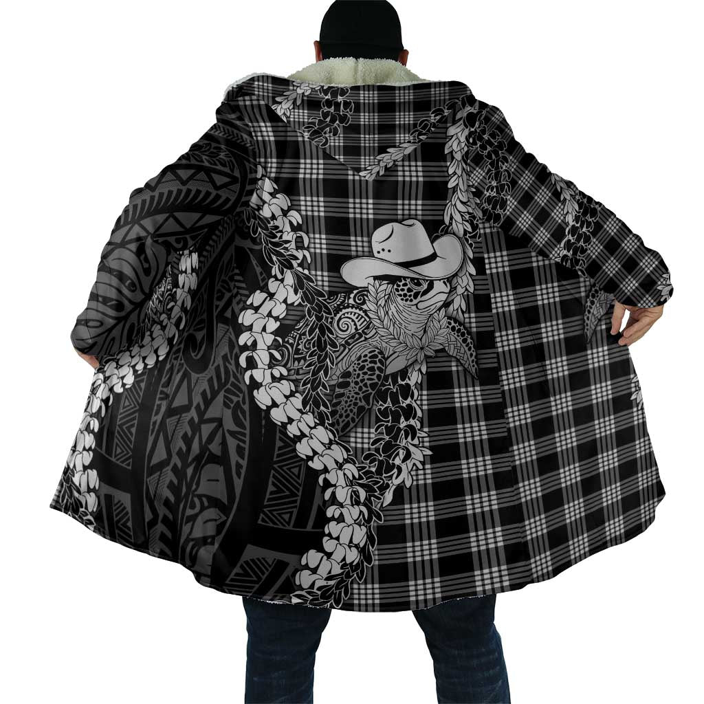 Black Hawaii Palaka Cowboy Turtle Cloak Hawaiian Paniolo Puakenikeni Maile Lei