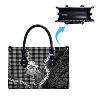 Black Hawaii Palaka Cowboy Turtle Leather Bag Hawaiian Paniolo Puakenikeni Maile Lei DT05 - Polynesian Pride