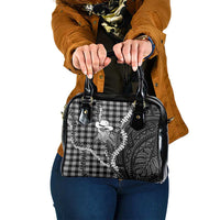 Black Hawaii Palaka Cowboy Turtle Shoulder Handbag Hawaiian Paniolo Puakenikeni Maile Lei DT05 One Size Black - Polynesian Pride