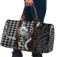 Black Hawaii Palaka Cowboy Turtle Travel Bag Hawaiian Paniolo Puakenikeni Maile Lei DT05 - Polynesian Pride