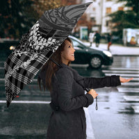 Black Hawaii Palaka Cowboy Turtle Umbrella Hawaiian Paniolo Puakenikeni Maile Lei DT05 - Polynesian Pride