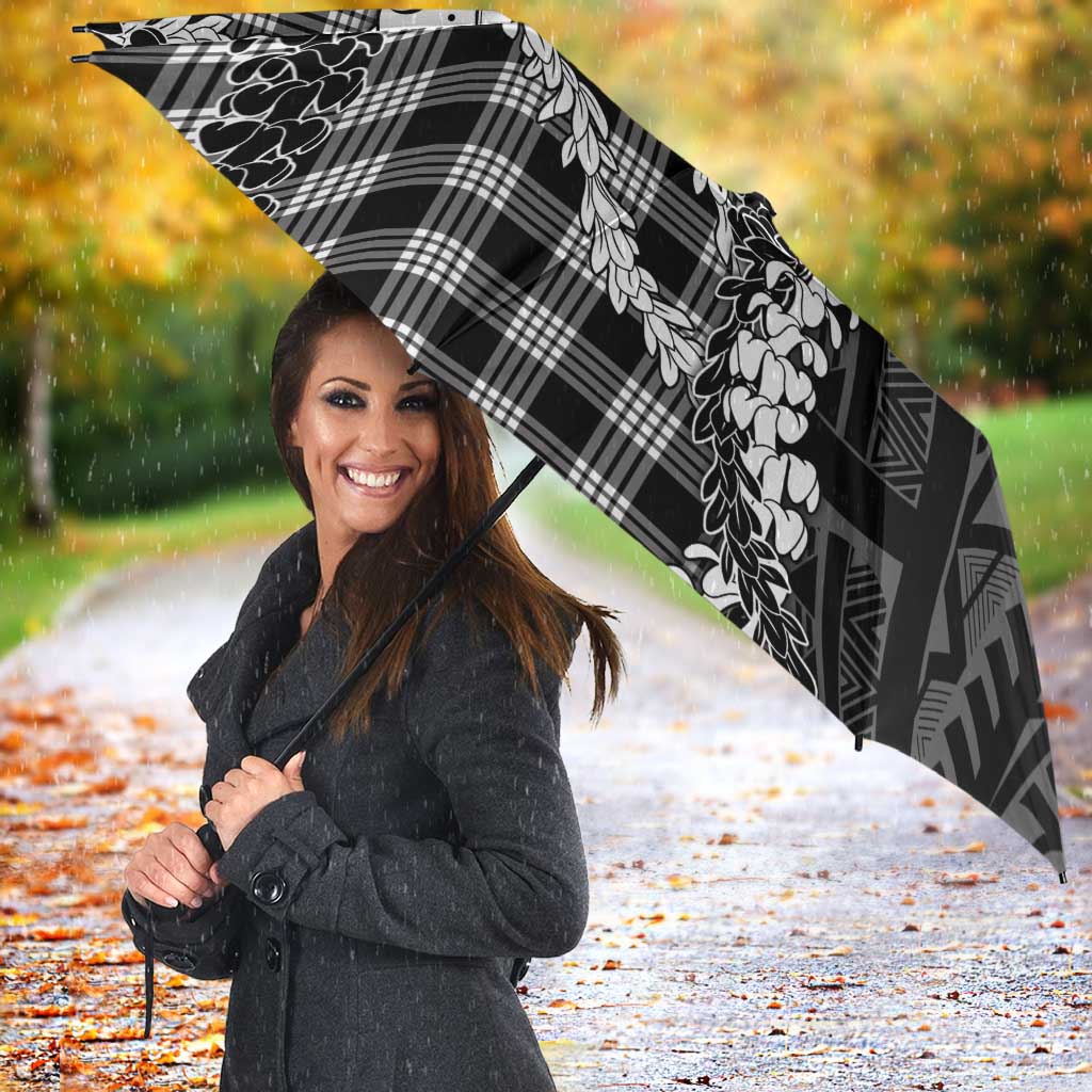 Black Hawaii Palaka Cowboy Turtle Umbrella Hawaiian Paniolo Puakenikeni Maile Lei DT05 - Polynesian Pride