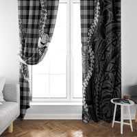 Black Hawaii Palaka Cowboy Turtle Window Curtain Hawaiian Paniolo Puakenikeni Maile Lei DT05 - Polynesian Pride