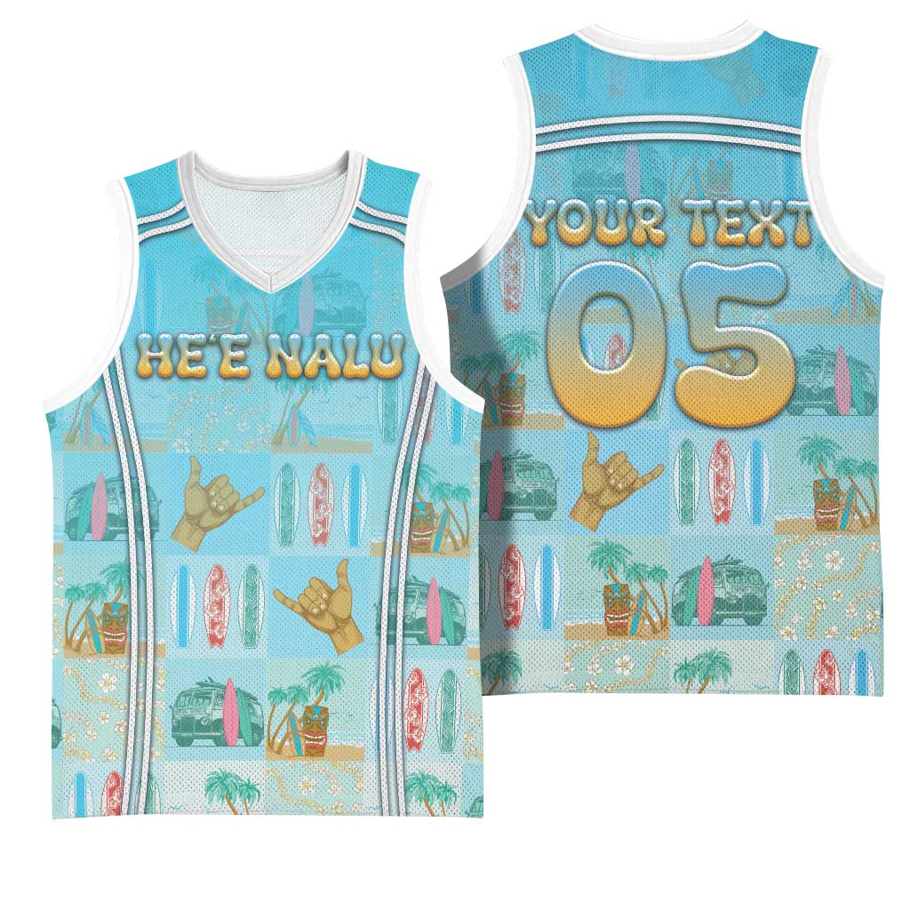 Custom Hawaii Surfing Basketball Jersey He'e Nalu