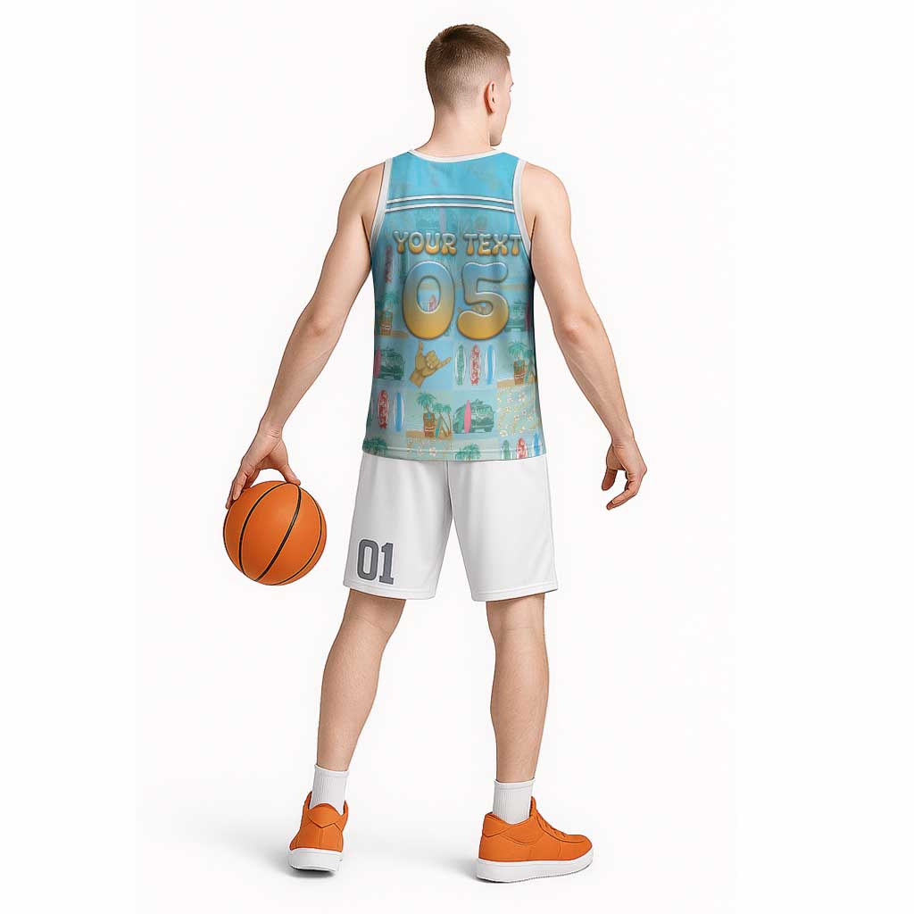 Custom Hawaii Surfing Basketball Jersey He'e Nalu