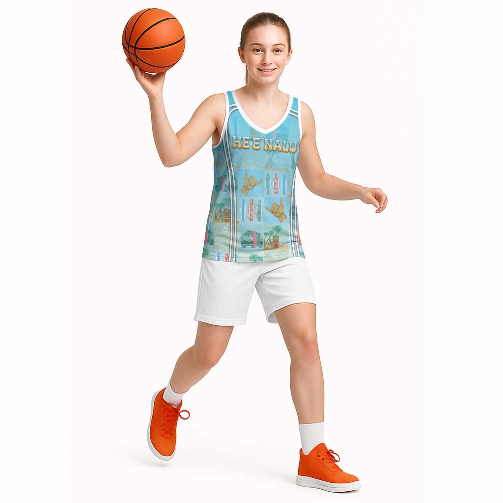 Custom Hawaii Surfing Basketball Jersey He'e Nalu
