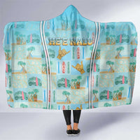 Hawaii Surfing Hooded Blanket He'e Nalu DT05 One Size Blue - Polynesian Pride