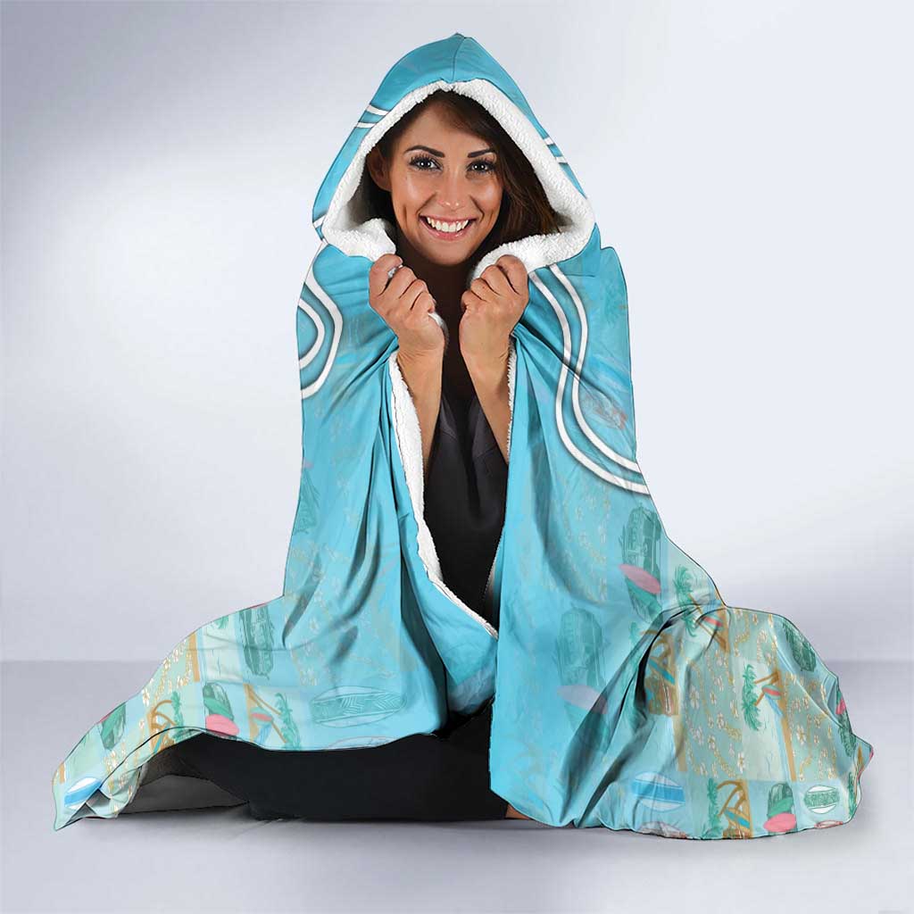 Hawaii Surfing Hooded Blanket He'e Nalu DT05 - Polynesian Pride