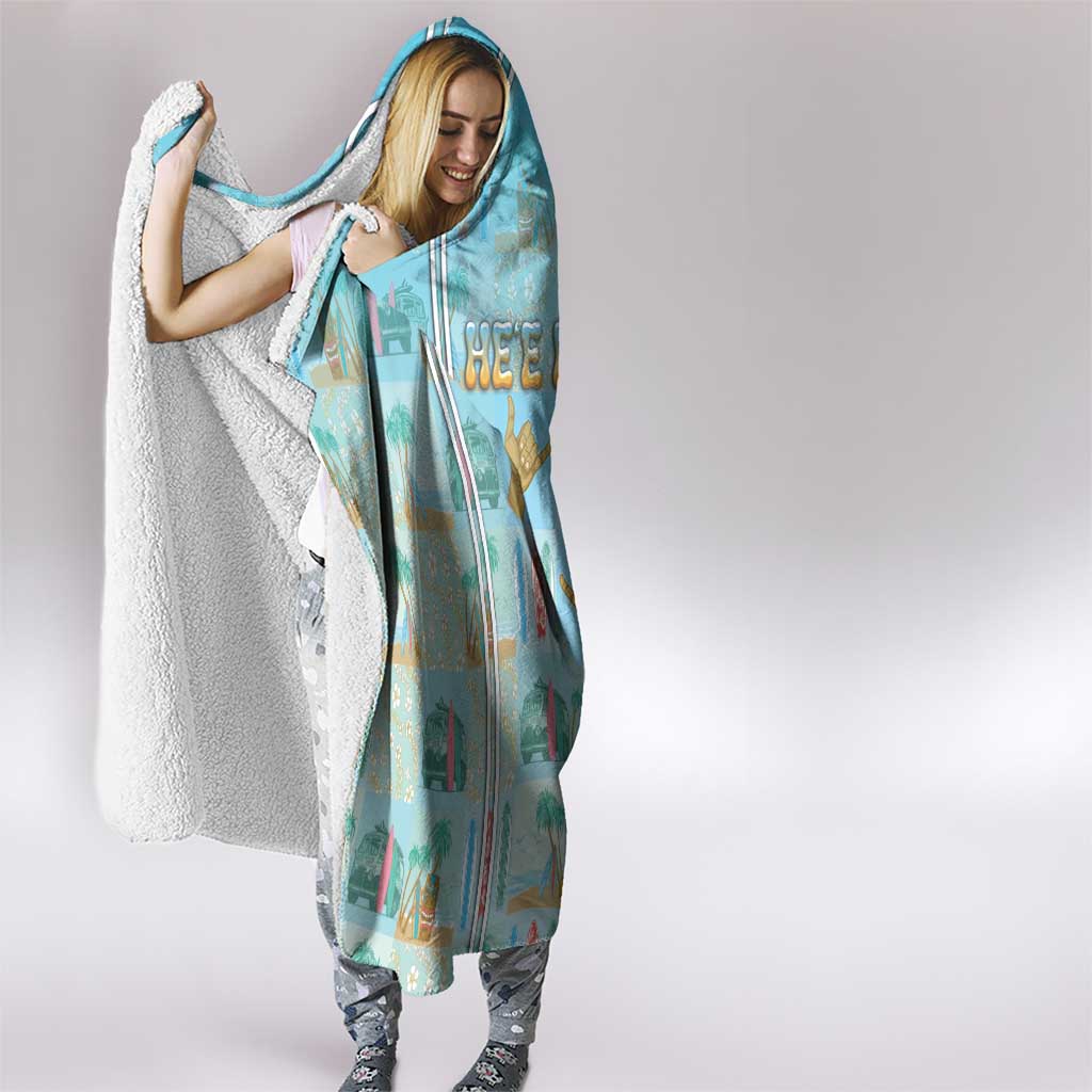 Hawaii Surfing Hooded Blanket He'e Nalu DT05 - Polynesian Pride