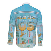 Custom Hawaii Surfing Long Sleeve Button Shirt He'e Nalu