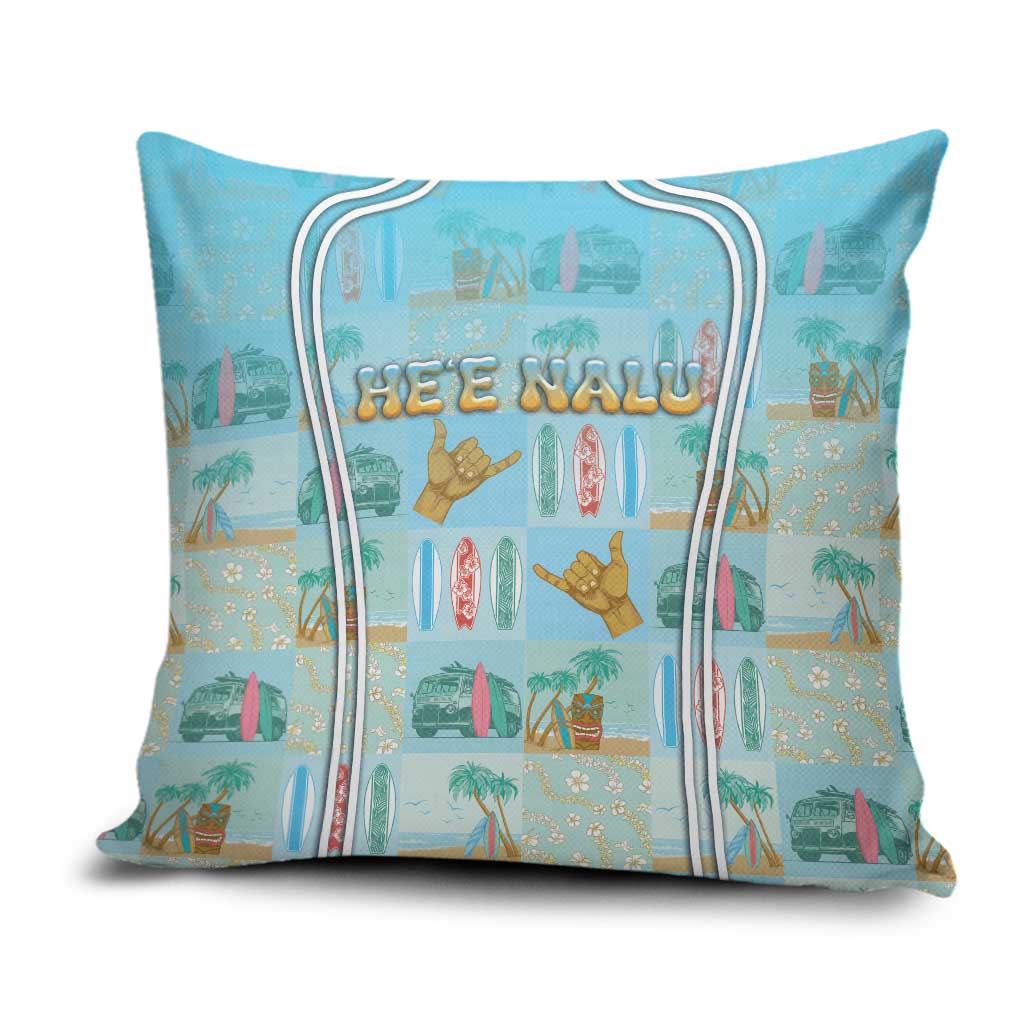 Hawaii Surfing Pillow Cover He'e Nalu DT05 Blue - Polynesian Pride
