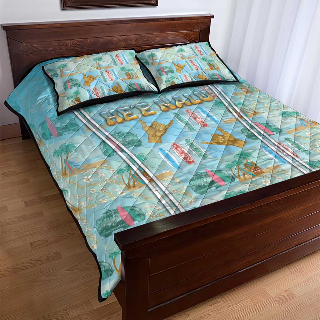 Hawaii Surfing Quilt Bed Set He'e Nalu DT05 - Polynesian Pride