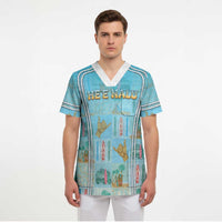 Custom Hawaii Surfing Scrub Top He'e Nalu DT05 - Polynesian Pride