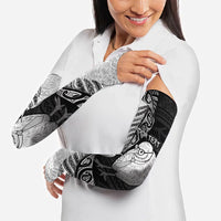 Personalised New Zealand Father's Day Arm Sleeves Papa Kiwi Bird Tribal Pattern