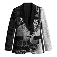 Personalised New Zealand Father's Day Blazer Papa Kiwi Bird Tribal Pattern