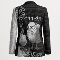 Personalised New Zealand Father's Day Blazer Papa Kiwi Bird Tribal Pattern