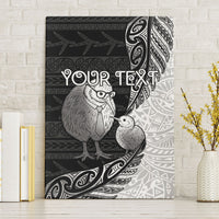 Personalised New Zealand Father's Day Canvas Wall Art Papa Kiwi Bird Tribal Pattern