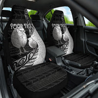Personalised New Zealand Father's Day Car Seat Cover Papa Kiwi Bird Tribal Pattern