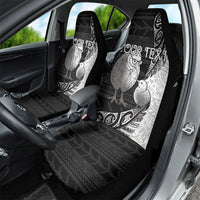Personalised New Zealand Father's Day Car Seat Cover Papa Kiwi Bird Tribal Pattern