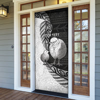 Personalised New Zealand Father's Day Door Cover Papa Kiwi Bird Tribal Pattern