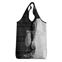 Personalised New Zealand Father's Day Grocery Bag Papa Kiwi Bird Tribal Pattern