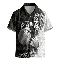 Personalised New Zealand Father's Day Kid Hawaiian Shirt Papa Kiwi Bird Tribal Pattern