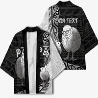 Personalised New Zealand Father's Day Kimono Papa Kiwi Bird Tribal Pattern