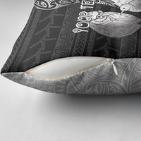 Personalised New Zealand Father's Day Pillow Cover Papa Kiwi Bird Tribal Pattern
