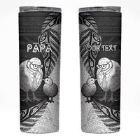 Personalised New Zealand Father's Day Skinny Tumbler Papa Kiwi Bird Tribal Pattern