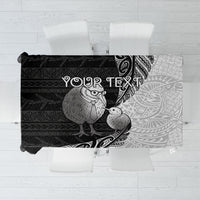 Personalised New Zealand Father's Day Tablecloth Papa Kiwi Bird Tribal Pattern