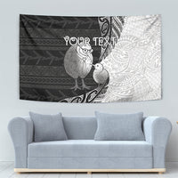 Personalised New Zealand Father's Day Tapestry Papa Kiwi Bird Tribal Pattern