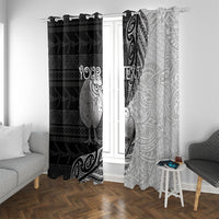 Personalised New Zealand Father's Day Window Curtain Papa Kiwi Bird Tribal Pattern