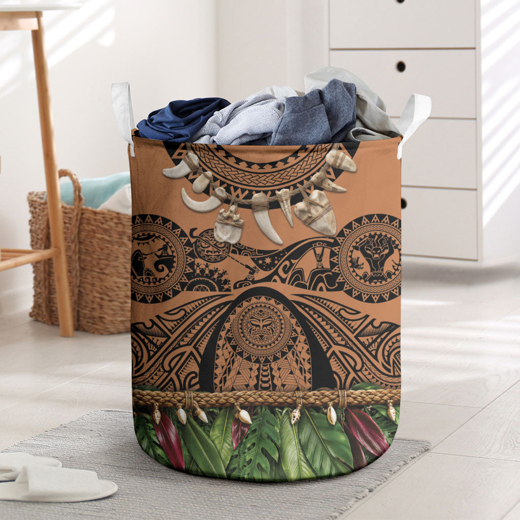 Polynesia Maui Tattoo Inspired Laundry Basket Tropical Leaf Skirt Costume