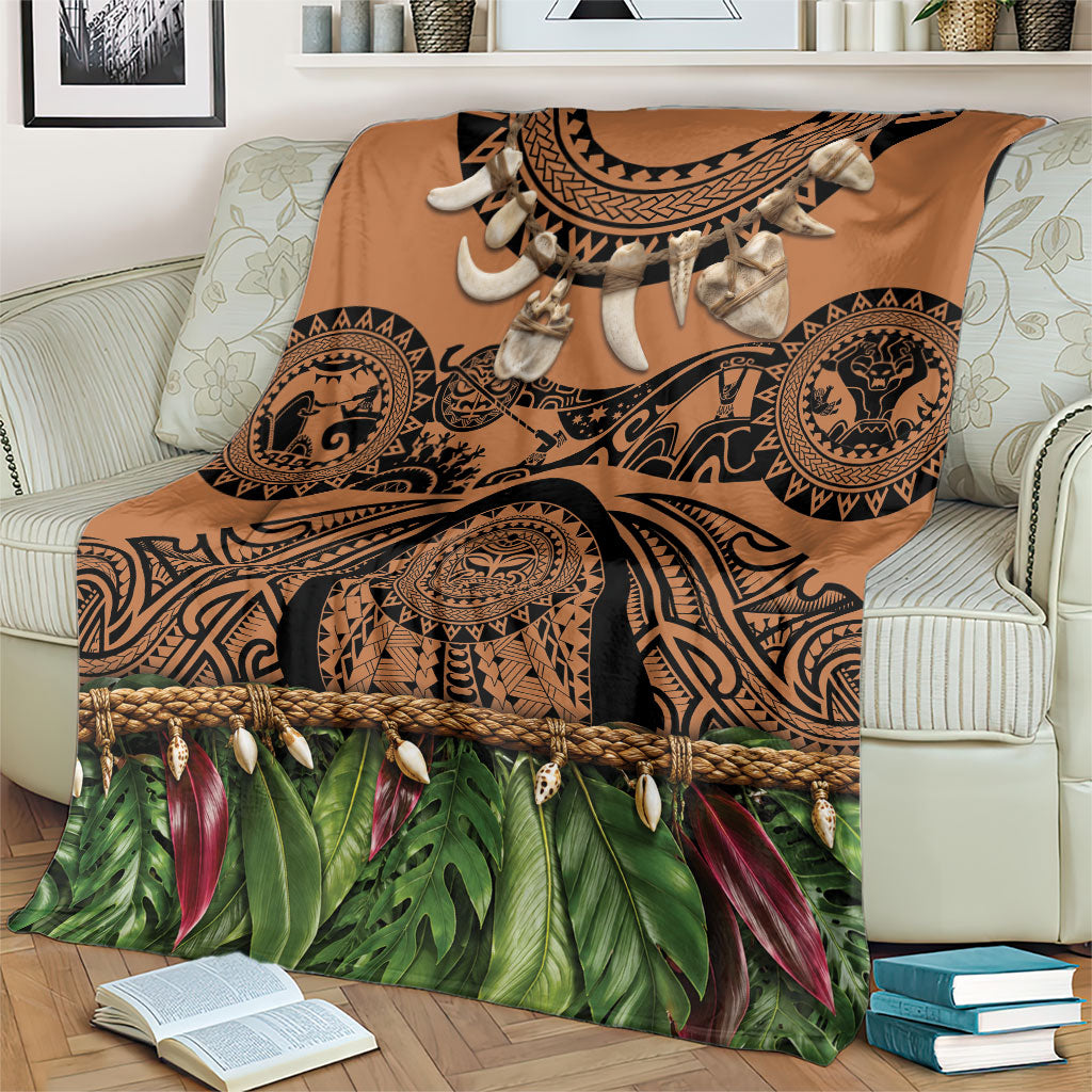 Polynesia Maui Tattoo Inspired Blanket Tropical Leaf Skirt Costume