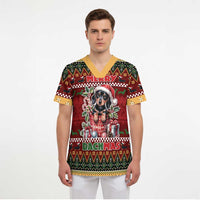 Dachshund Christmas Scrub Top Merry Dachmas DT05 - Polynesian Pride