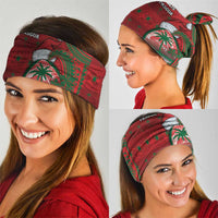 Guam Christmas Neck Gaiter Chamorro Seal Hat Santa Tribal Waves - Polynesian Pride