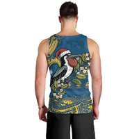 Nauru Christmas Men Tank Top Frigatebird Bird Santa Tribal Waves - Polynesian Pride