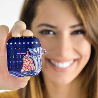 Northern Mariana Islands Christmas AirPods Case Seashell Xmas Tree Tribal Waves - Polynesian Pride