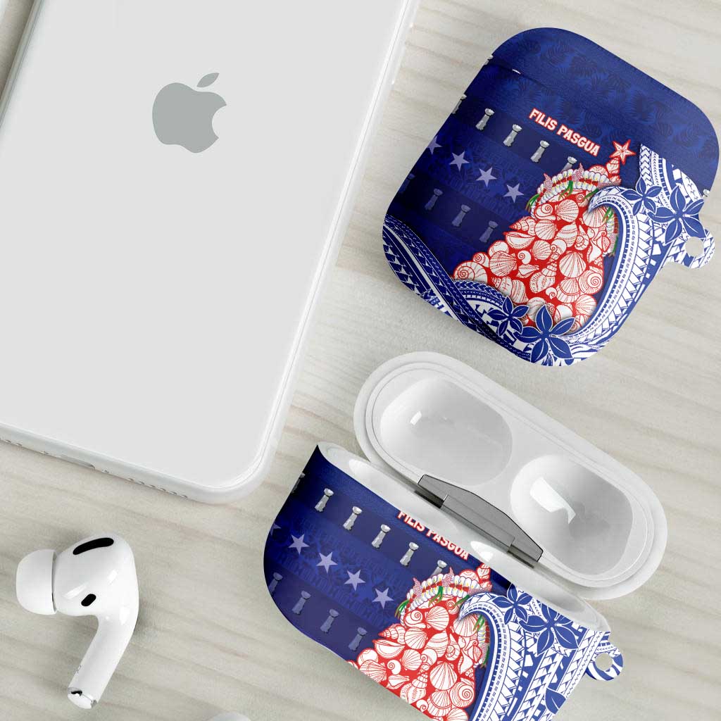 Northern Mariana Islands Christmas AirPods Case Seashell Xmas Tree Tribal Waves - Polynesian Pride