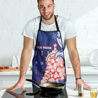 Northern Mariana Islands Christmas Apron Seashell Xmas Tree Tribal Waves - Polynesian Pride