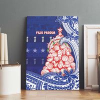 Northern Mariana Islands Christmas Canvas Wall Art Seashell Xmas Tree Tribal Waves - Polynesian Pride