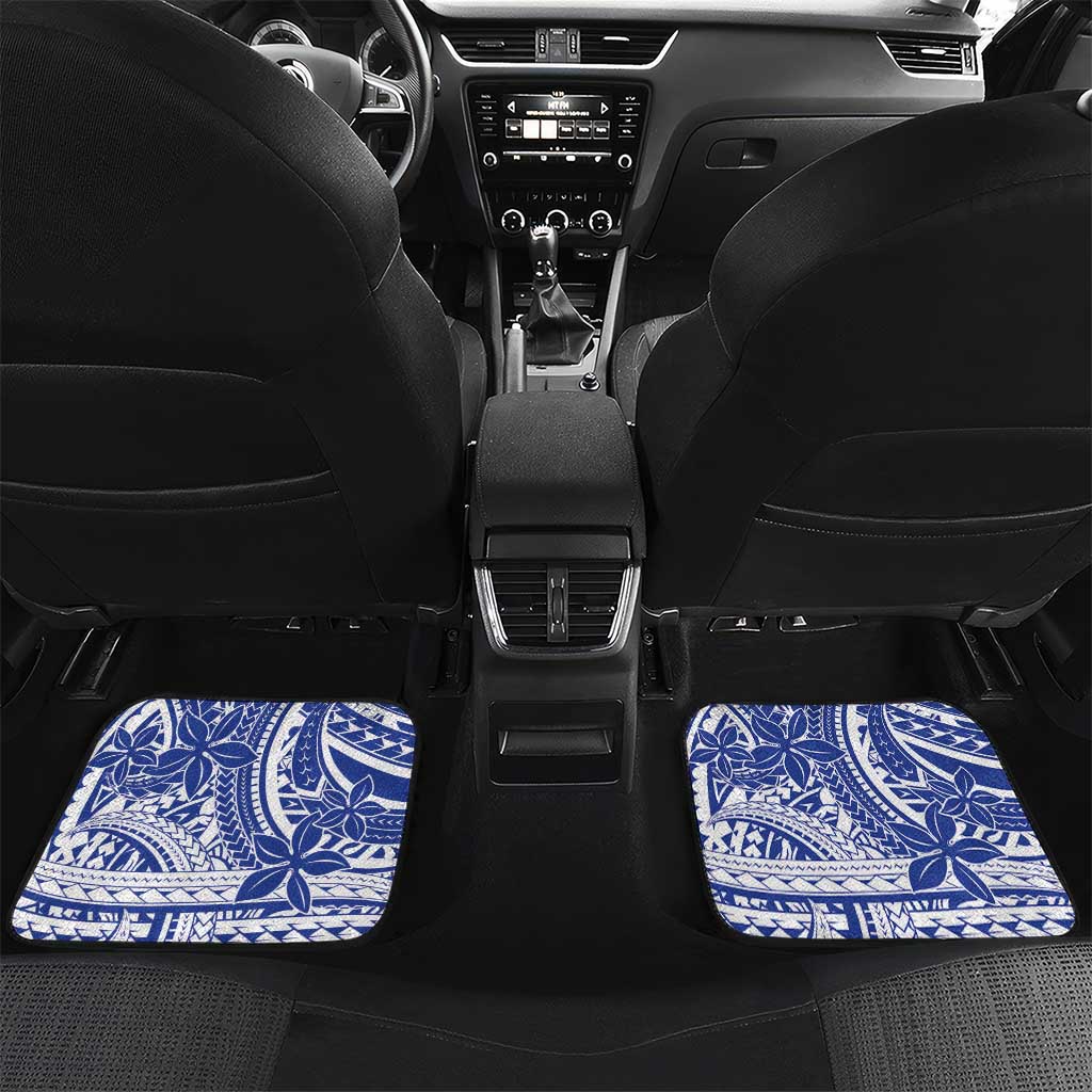 Northern Mariana Islands Christmas Car Mats Seashell Xmas Tree Tribal Waves - Polynesian Pride