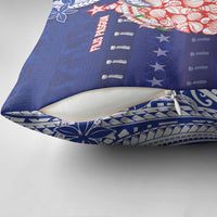 Northern Mariana Islands Christmas Pillow Cover Seashell Xmas Tree Tribal Waves - Polynesian Pride