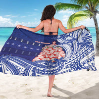 Northern Mariana Islands Christmas Sarong Seashell Xmas Tree Tribal Waves - Polynesian Pride