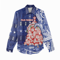 Northern Mariana Islands Christmas Women Casual Shirt Seashell Xmas Tree Tribal Waves DT05 - Polynesian Pride
