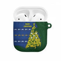 Solomon Islands Christmas AirPods Case Seashell Xmas Tree Tribal Waves - Polynesian Pride