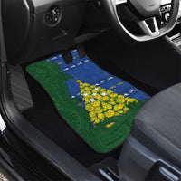 Solomon Islands Christmas Car Mats Seashell Xmas Tree Tribal Waves - Polynesian Pride