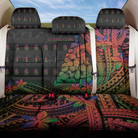 New Caledonia Christmas Back Car Seat Cover Seashell Xmas Tree Tribal Waves - Polynesian Pride