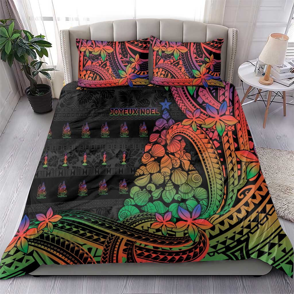 New Caledonia Christmas Bedding Set Seashell Xmas Tree Tribal Waves DT05 - Polynesian Pride