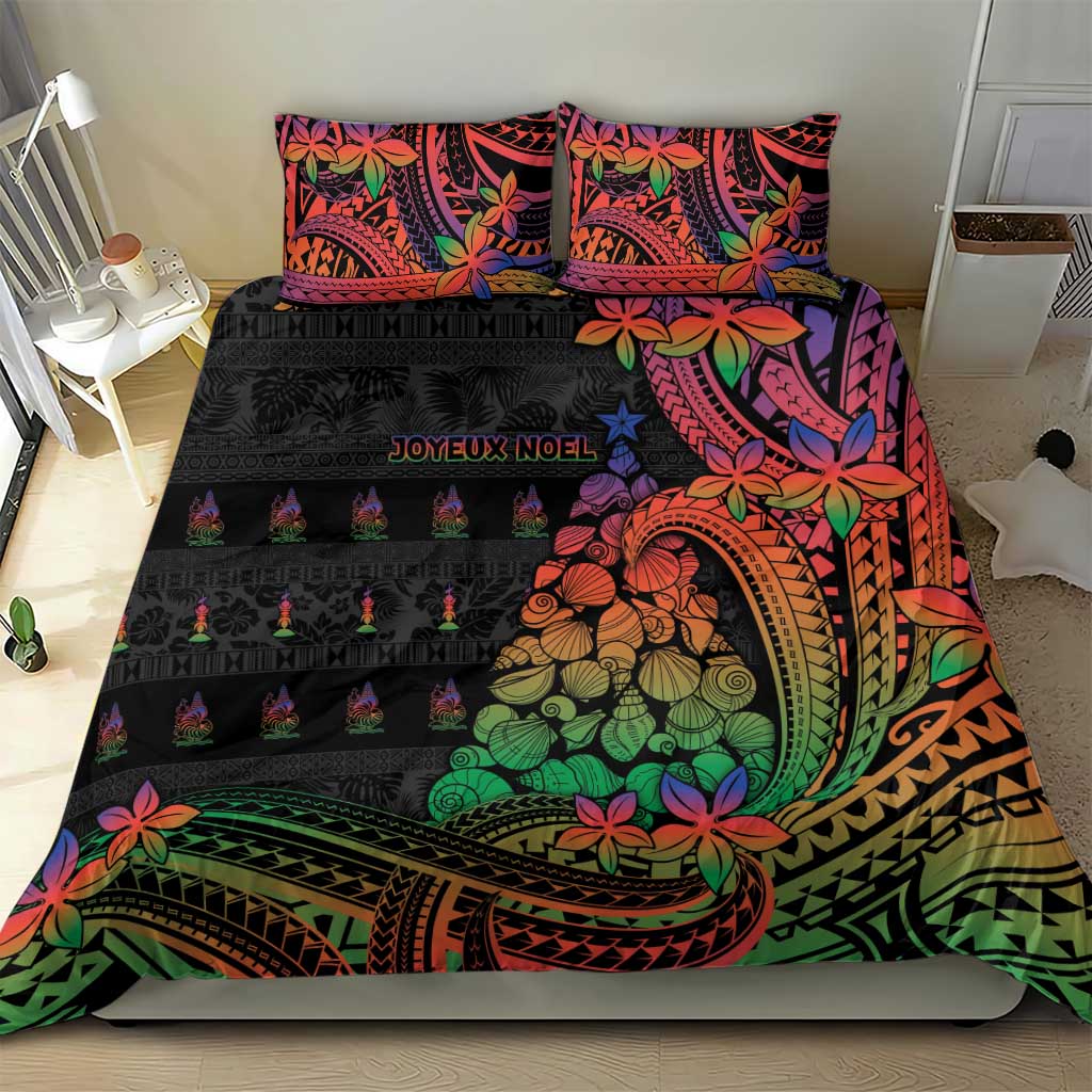 New Caledonia Christmas Bedding Set Seashell Xmas Tree Tribal Waves DT05 - Polynesian Pride